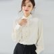 New Elegant French Chiffon Shirt Ruffled Collar Top