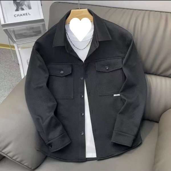 Casual Fashion Slim Fit Men's Trendy Shirt Coat