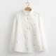 Double-layer Yarn Skin Cotton Loose Long-sleeved Shirt