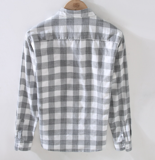 Long Sleeve Casual Loose Square Collar Trendy Men's Shirt